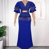 Plus Size African Party Dresses for Women 2024 New Fashion Dashiki Ankara Wedding Evening Gown Elegant Turkey Muslim Maxi Dress