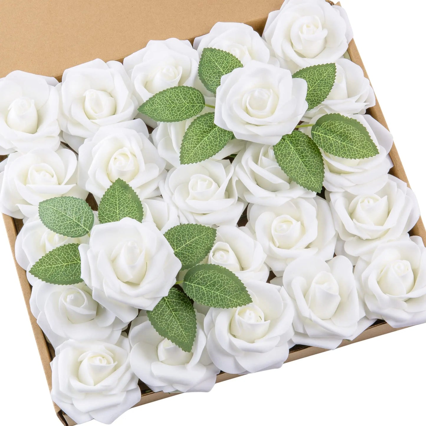 50-200PCS Artificial Roses Flowers Foam Flowers with Stems Fake Roses for DIY Wedding Bouquets Centerpieces Valentine's Day