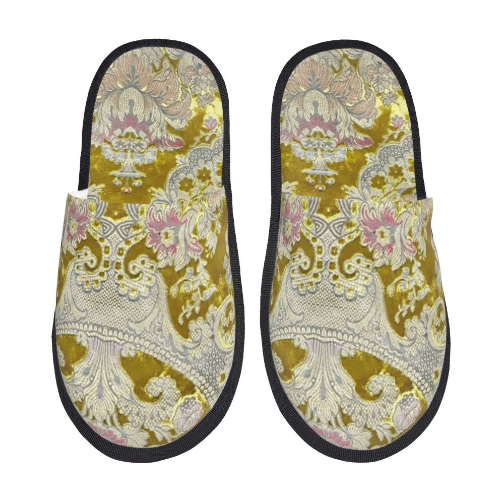 Custom Queen Of Absolutely Everything Gold Baroque Soft Memory Foam House Slippers Women Comfy Warm Anti-skid Sole Slipper