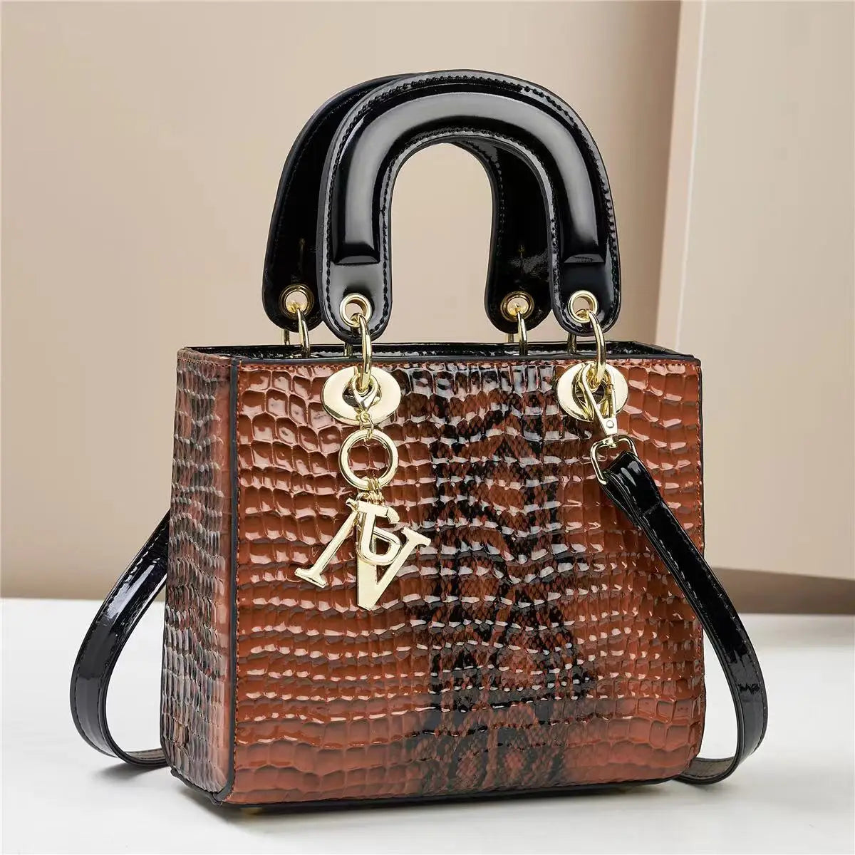 2024 High Quality Luxury Brand Designer PU Leather Shoulder Bag Women Hand Bags Crocodile Purses Ladies Messenger Handbag Totes