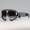 45448 Goggles Sunglasses Women Luxury Shades Pearl Glasses Frame Red Mirror Glasses Oversized UV400 Brand Glasses Female