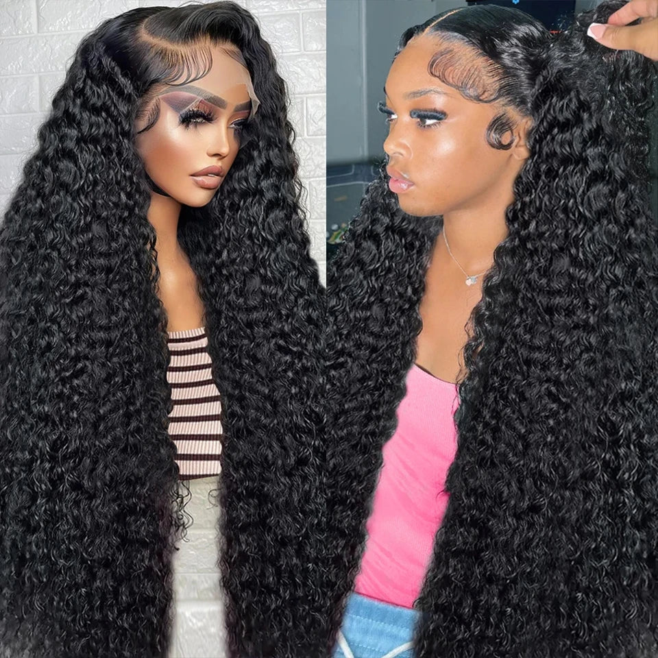 Mongolian Afro Kinky Curly Human Hair Bundles With Closure Deep Curly Hair Weave Bundles With Frontal Closure Hair Extensions