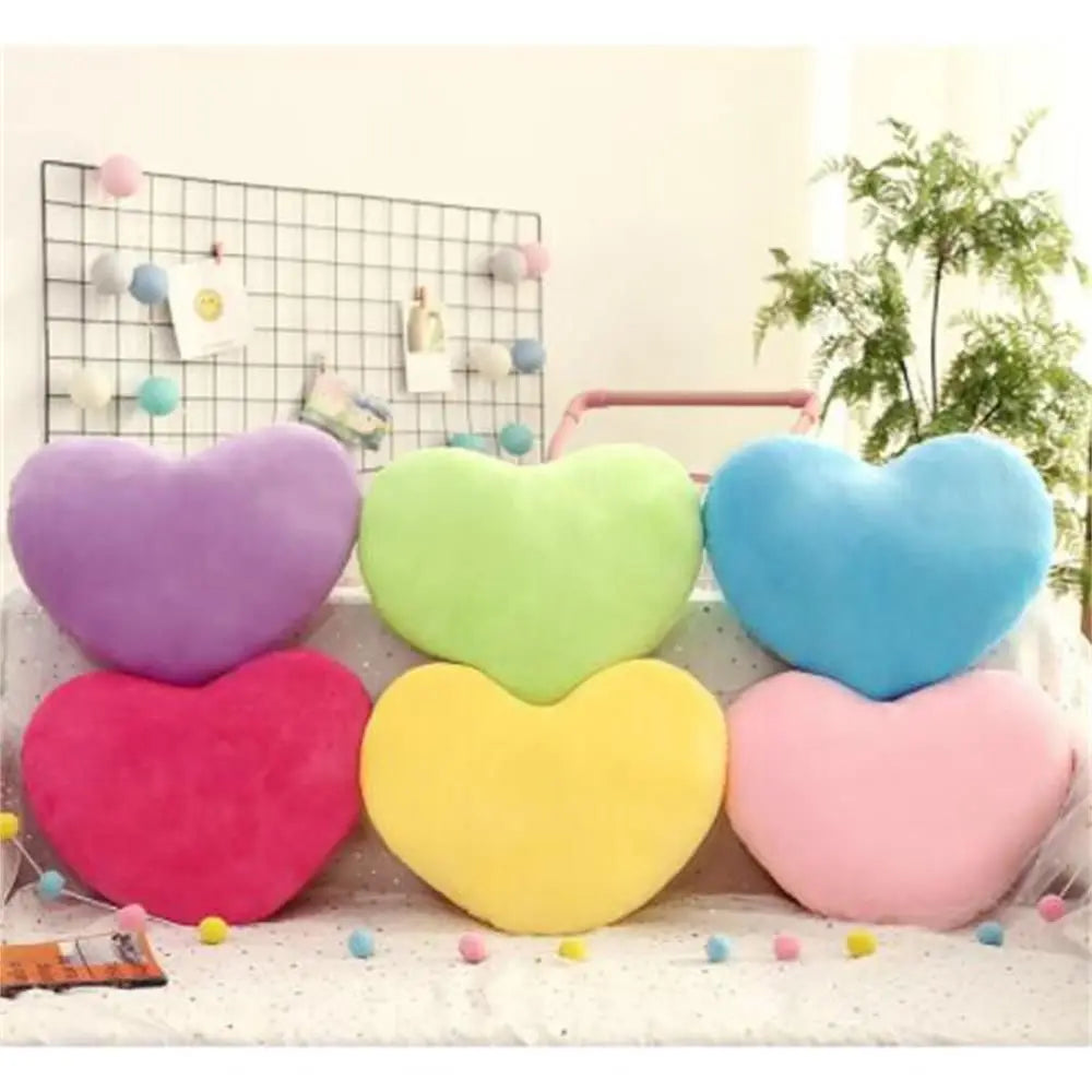 15//20cm Pink Soft Pillow Red Heart Shape Pillow Plush Pillow Valentines Day Throw Pillow Cotton Cushion Home Decor Lover Gift