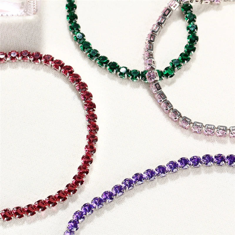 5Pcs/Lot Elastic Crystal Bracelets 2mm Charming Gold Color Crystal Rhinestones Metal Bangle Bracelet Jewelry DIY Gift