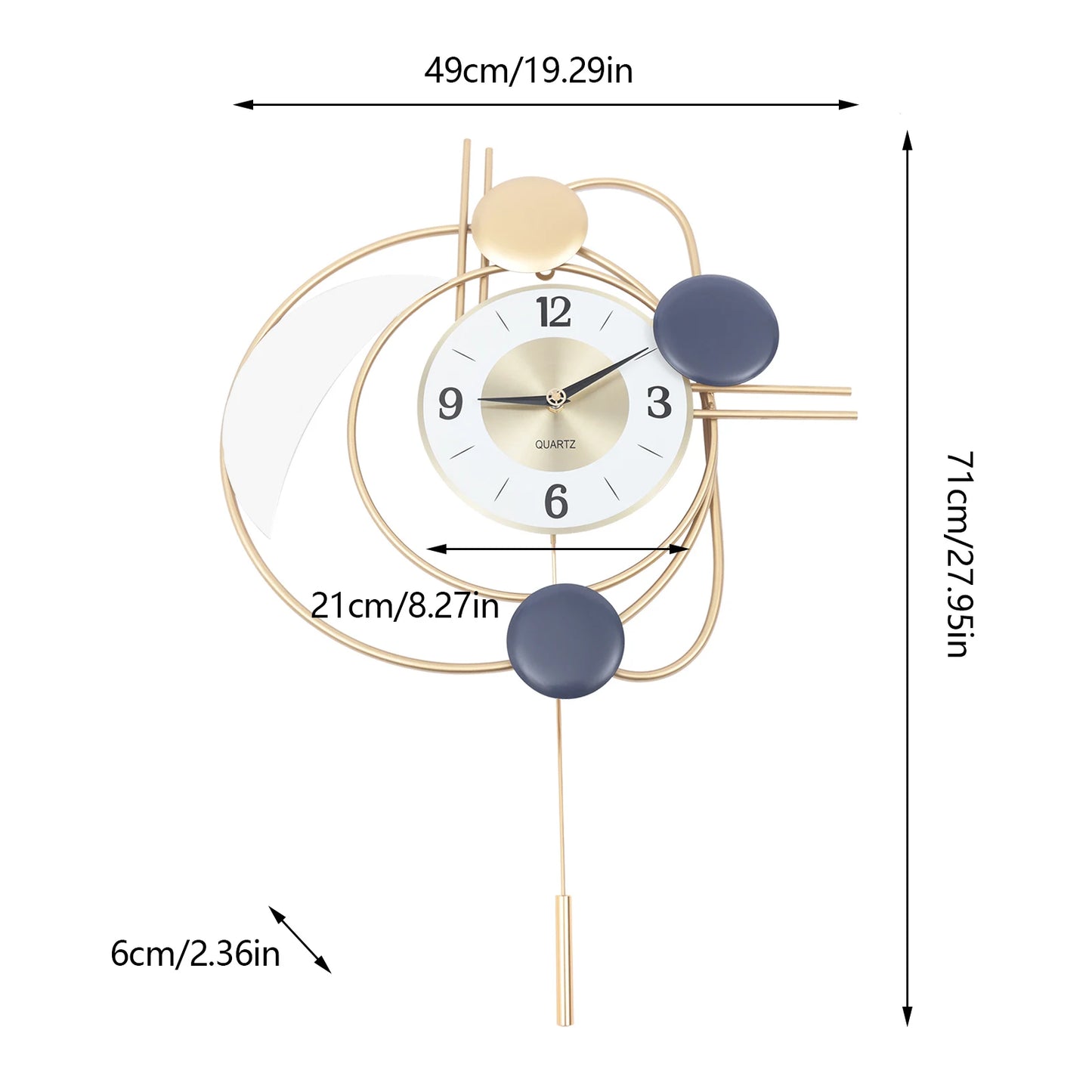 Creative Wall Clock Hanging Clocks Art Hanging Clocks For Living Room Modern Home Decor 3D Mute