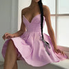 Mingmingxi Summer Wedding Guest Dresses for Women 2024 New Arrivals Purple Corset Sexy Dress Mini Elegant Fit and Flare Dress