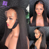 13x6 Yaki Straight Lace Front Wig Human Hair Fake Scalp Lace Wig Pre Plucked Remy Brazilian Lace Frontal Wig Glueless LUFFY