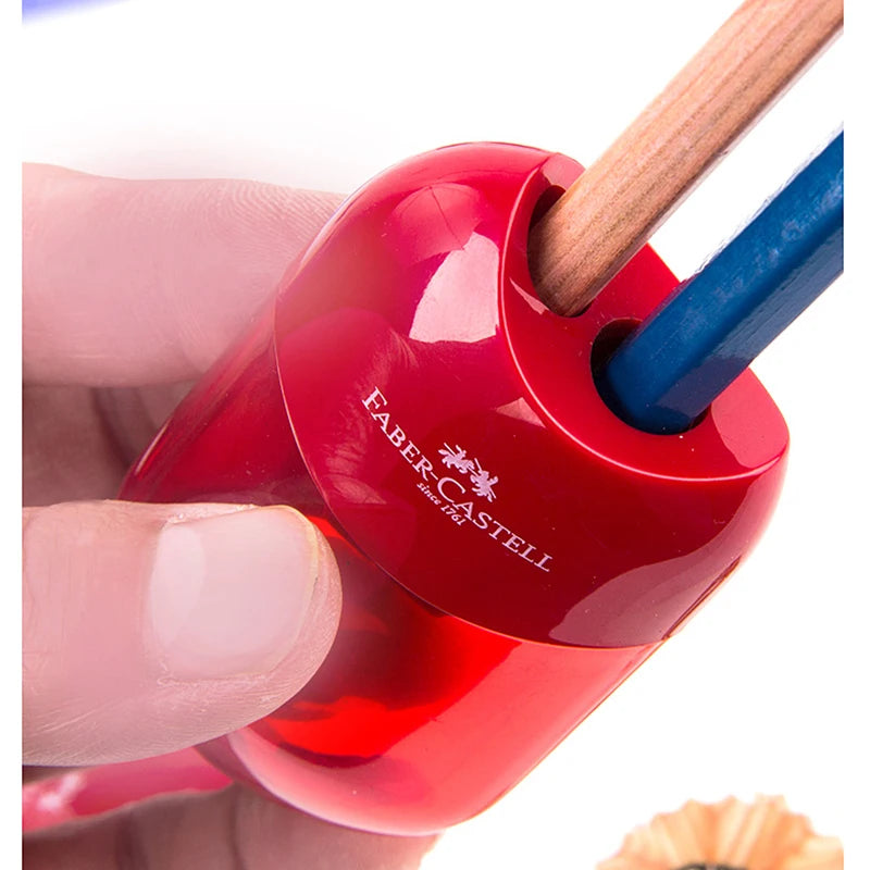 1Pc Double Hole Pencil Sharpener Transparent Pen Knife Kid Student Cutting Manual Pencil Sharpener Stationery School Supplies