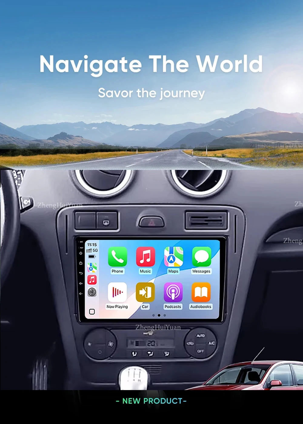 For Ford Fusion 1 2005 - 2012 Android 14 Carplay Auto Car Radio Multimedia Video Player Navigation GPS  No 2Din 2 Din DVD DSP 4G