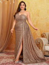 Plus Size Off Shoulder Bridesmaid Banquet Shiny Off Shoulder Shiny Floor Wedding Banquet Evening Gown 4XL 5XL Big Size Dress