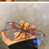 Square polygon Frame Plain glasses blue membrane Glasses all can match Men Women Fashion glasses lenses Blocking Glasses Eyewear