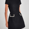 Women Summer O Neck Casual Patchwork Mini Dress, 2024 Sleeveless Sexy Zipper Party Dress, Backless Holiday Elegant Ladies Dress