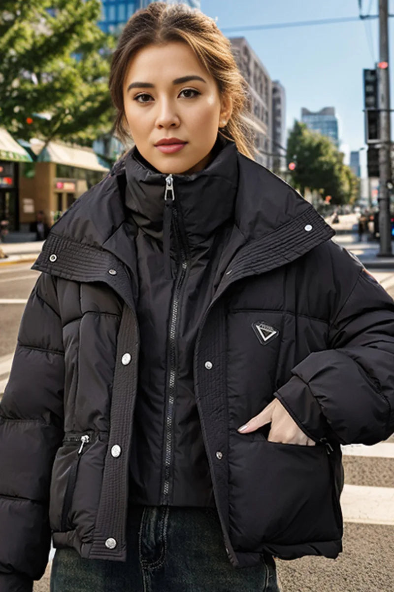 2024 Winter Korean Women Puffer Parkas Thick Warm Down Cotton Padded Coat Female Loose Outwear Clothes Short Jacket Overcoat