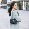 Black Luxury Handbags And Purse Women PU Leather Messenger Shoulder Bag Plaid Female Crossbody Bag Tassel Quilted  Brand