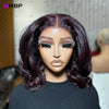 Bouncy Curly Purple Color 360/13×6 HD Lace Frontal Wig Glueless Lace Front Wig Human Hair Ready To Go Preplucked Human Hair HMBP