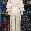 African Wedding Party Clothes for Women Autumn Elegant African Long Sleeve O-neck 2 Piece Top Long Pants Matching Sets Outfits