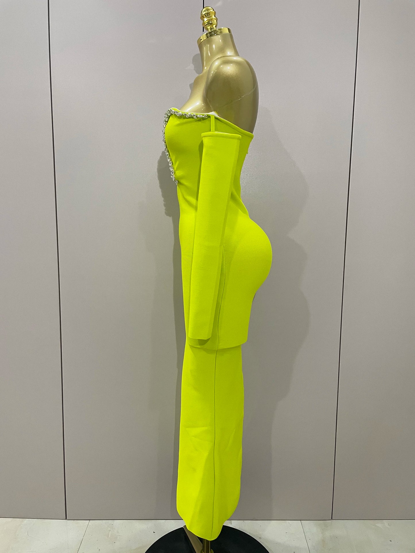 Sexy Off Shoulder Luxury Diamonds Long Bodycon Bandage Dress 2025Women Celebrity Elegant Prom Gown Birthday Club Cocktail Dress