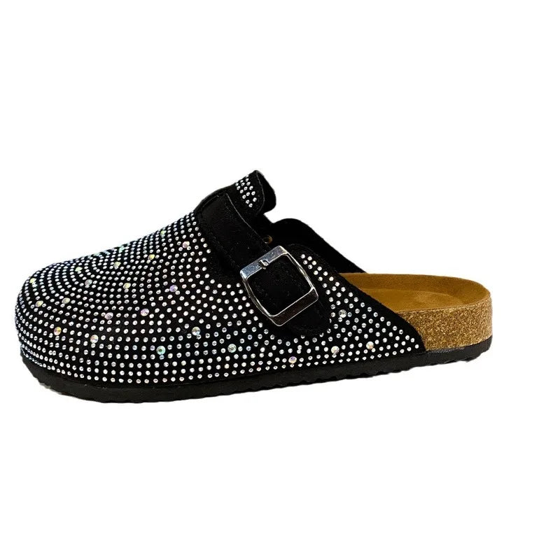 Crystal Chunky Outdoors Slippers Shoes Summer Clogs Woman House Slippers Pantofle Luxury Slides Med Beach Designer Flip Flops