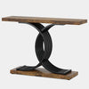 Tribesigns Gold Entryway Table, Modern 39-Inch Console Faux Marble Narrow Wood Sofa with Geometric Metal Legs