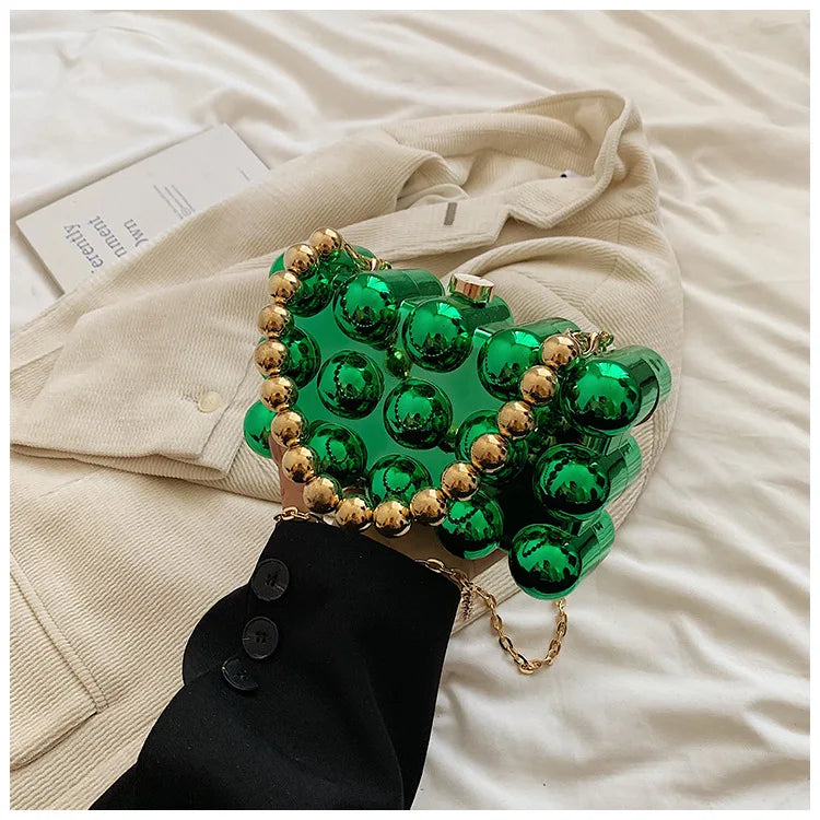 Mini Gold Chain Crossbody Bags for Women 2024 Y2K Korean Fashion Lady Evening Party Shoulder Bag Handbags and Purses