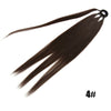 Ponytail Extensions Synthetic Boxing Braids Wrap Around Chignon Tail With Rubber Band Hair Ring 26 Inch Brown Ombre Braid DIY