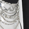 TWOTWINSTYLE Solid Casual Patchwork Diamonds Chain Slim Blazer For Women Notched Collar Long Sleeve Temperament Blazers Female