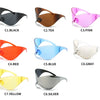 Oversized Futuristic Shield Sunglasses for Women Men Fashion Silver Mask Visor Sun Glasses Female Punk Y2K Eyeglasses
