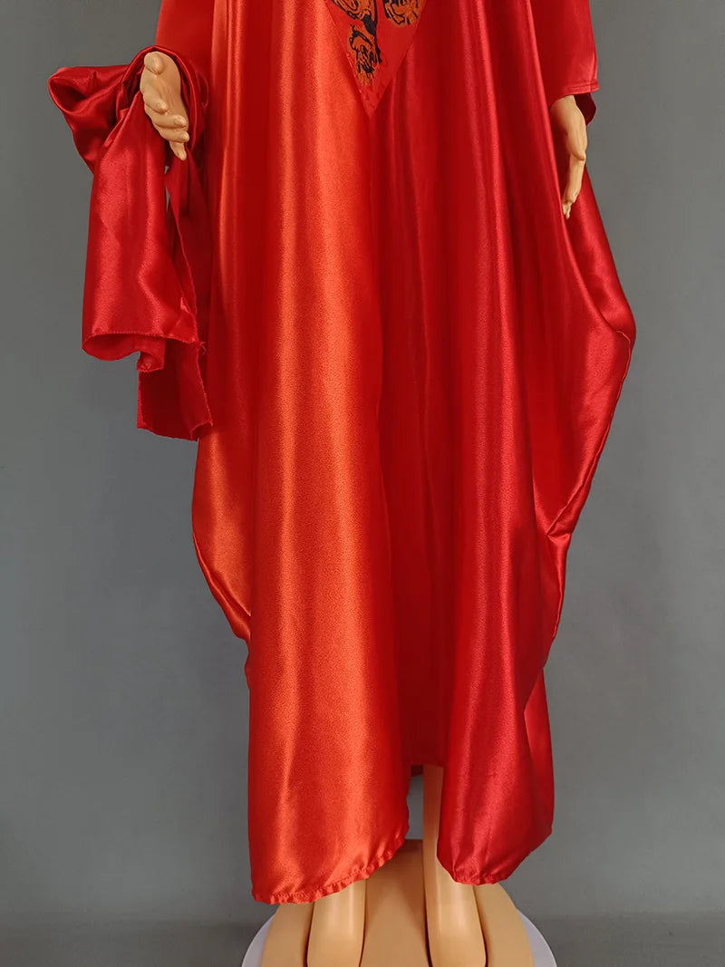 Abayas For Women Dubai African Muslim Fashion Dress Caftan Marocain Evening Party Dresses Satin Boubou Robe Djellaba Femme 2025