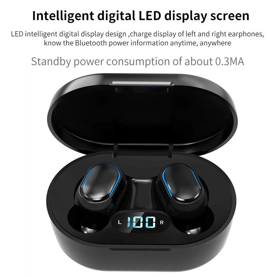 E7S TWS Wireless Headphones Bluetooth Earphones HIFI Lossless Sound Headsets Sport Waterproof Earbuds For All Smartphones