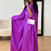 Batwing Butterfly Sleeve Satin Khimar Abaya Dubai Muslim Maxi Dress Kaftan Abayas For Women Kebaya Caftan Robe Femme Vestidos