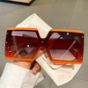 KAMMPT Square Oversized One-pieces Sunglasses Men Women Trendy Gradient Goggle Eyewear Fashion Luxury Brand Design Sun Glasses