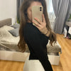 Summer Women T Shirt Girls T-Shirt Woman Clothes Long Sleeve Tops Spring Black Slim Tshirt Female Crop Top Tee Sexy Skinny Y2k