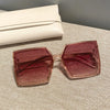New Vintage Large Frame Sunglasses Women's Brand Designer Square Sun Glasses Women Travel Fashion Eyewear UV400 Gafas De Sol