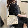 Ladies Fashion Large Capacity Chain Bag Retro Square Tote Bag Diamond Texture Shoulder Crossbody Daily Hundred Underarm Handbag