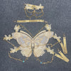 YOUR BUMP CURVE Sexy Woman Crystal Chain Butterfly Embroidery Sleeveless Backless Adjustable Ultra Short Top Music Prom