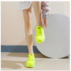 2025 New spring shoes for women green trainers platform lace up sneakers woman hip hop chunky sports shoes faux leather sneaker