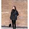 Tweed Plaid Suit Jacket Women Outwear Loose Mid-Length Double-Breasted Casual Woolen Blazer Top 2024 Spring Autumn New Chic Suit