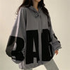 Spring Autumn Women Hoodies Fashion Letter Printed Female Oversized Sweatshirts Long Sleeve Ladies Casual Hooded Pullover Tops
