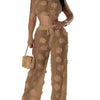 Sexy see through lace up vacation jumpsuits women summer body party club outfits streetwear womens jumpsuit Wide leg pants sets