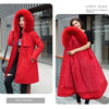 Winter Parka 2024 New Women Jacket Clothes Long Coat Wool Liner Hooded Jacket Fur Collar Thick Warm Snow Wear Fashion Parka