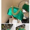 2024 Luxury Women Gold Green Chain Messenger Bags PU Leather Shoulder Bags Shell Clip Designer Handbag And Purse Wedding Clutch