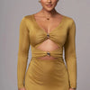 Mozision hollow out long sleeve sexy maxi dress for women fashion solid V neck back split bodycon club long dress elegant