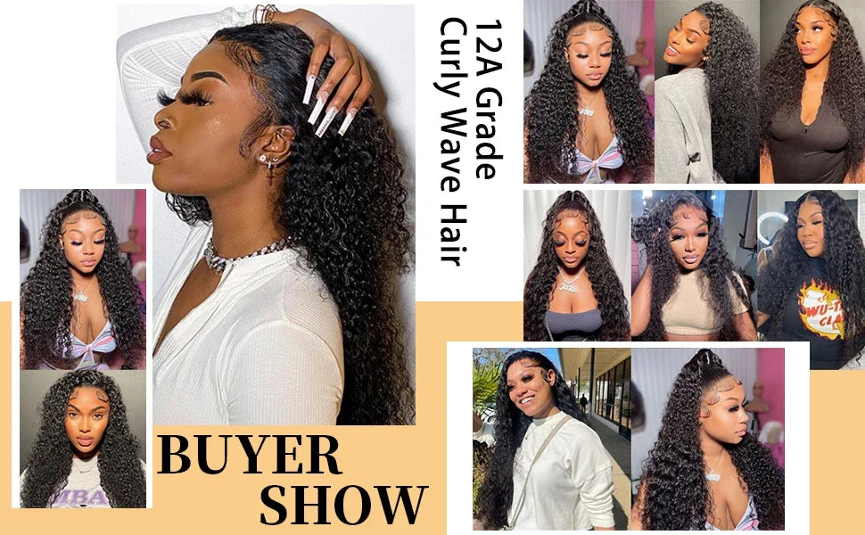 30 Inch Kinky Curly Human Hair Bundles 100% Human Hair Extensions Brazilian Water Wave Bundles Raw Hair Weave Tissage Hair