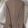High Quality Long Sleeve Female Blazer Women Blue Coffee Khaki Single Button Slim Jacket Ladies Business Work Wear Formal Coat