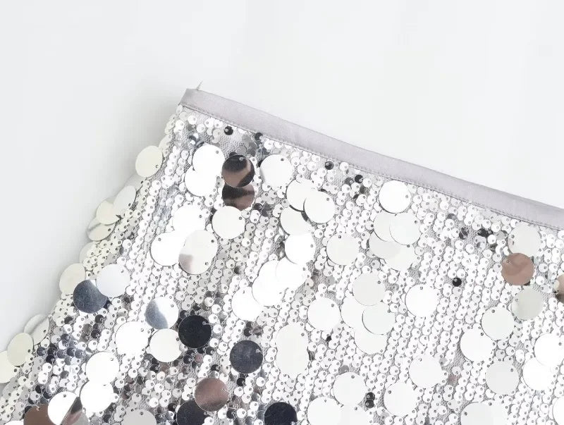 Party Club Stage Show Mini Skirts for Women Clothing Fashion Clothes Sexy Streetwear Dance Bling Sequined Hot Girls