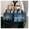 New Fashion Women's Tote Bag Trend Brand Denim Embroidery Crossbody Bag Classic Elegant Shoulder Bag Designer Luxury Handbag
