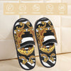 Custom Queen Of Absolutely Everything Gold Baroque Soft Memory Foam House Slippers Women Comfy Warm Anti-skid Sole Slipper