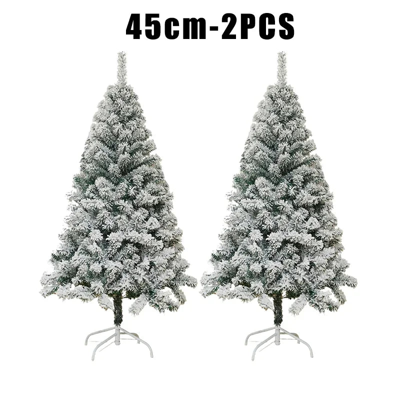 Snowy Flocked Christmas Tree PVC Realistic Frosted Pine with Artificial Snow Perfect for Store Window Displays Holiday Decor