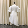 Elegant Party Dresses for Woman 2024 New O Neck Ruffles Sleeve High Waisted Asymmetric Mid Calf Luxury Birthday Dinner Vestidos