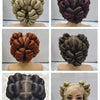 Natural Color 6Inch Transparent Full Lace Braided Wigs Short Cute Handmade Bantu Synthetic Braided Lace Wigs Knotless Braids Wig